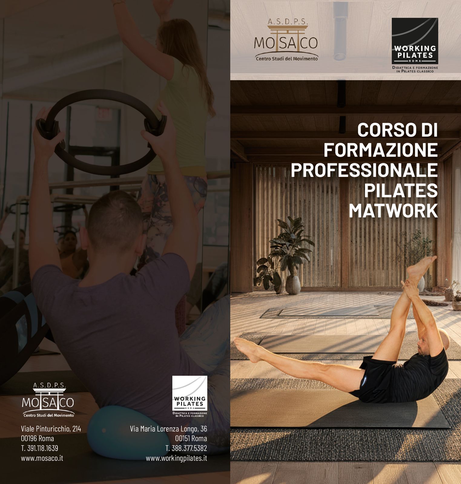 NUOVI CORSI DI FORMAZIONE PER INSEGNANTI DI PILATES MATWORK